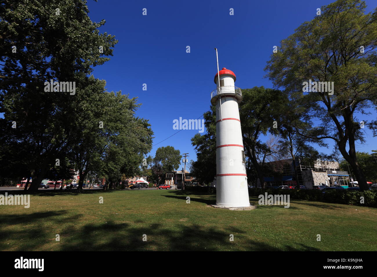 Faro di Lachine Canal a Montreal, Qc, Canada, 22 settembre 2017 Foto Stock