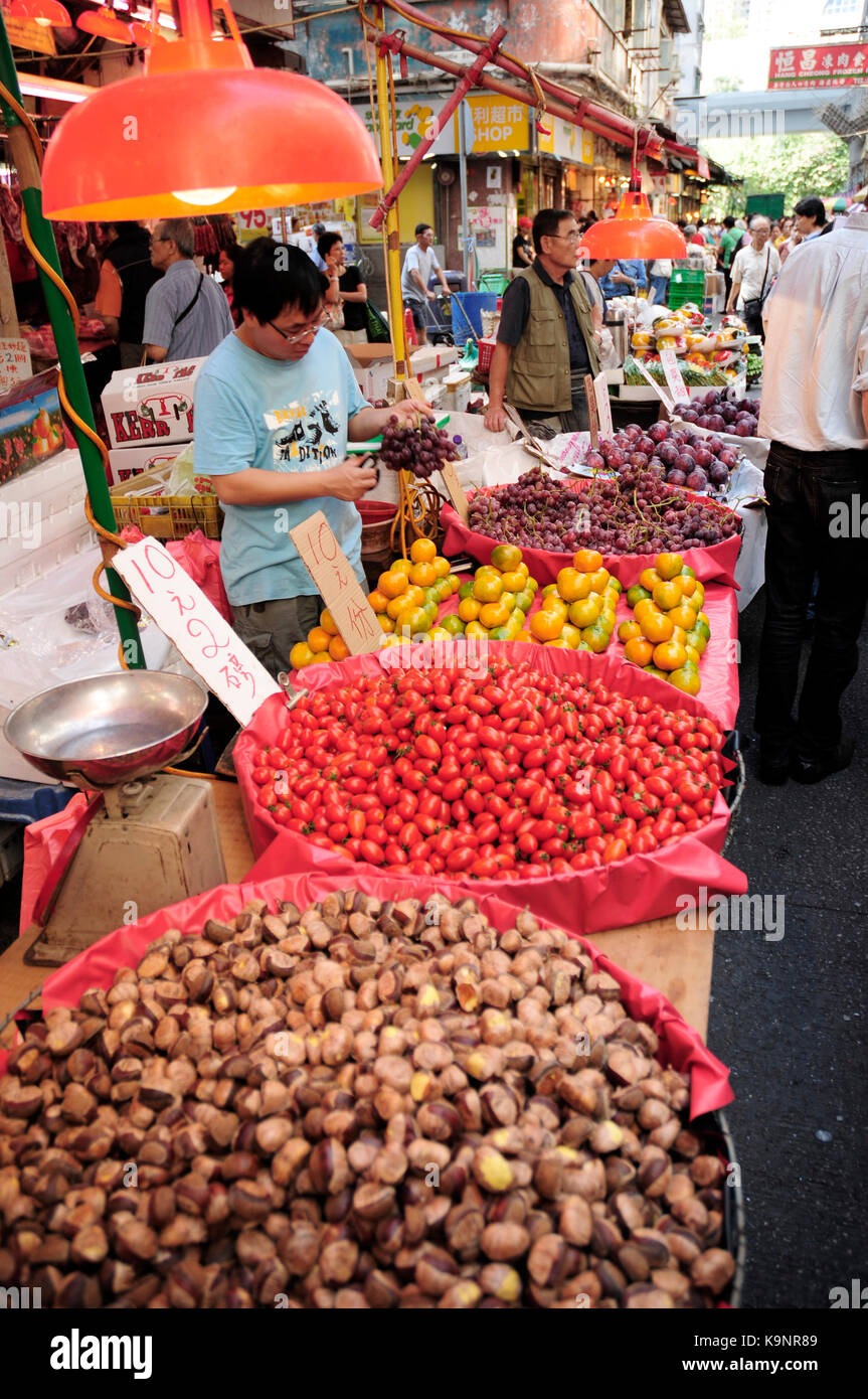 Mercato umido, Hong Kong, Cina Foto Stock