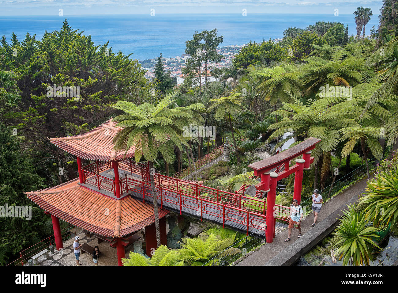 Monte Palace Giardino tropicale (giardino giapponese), Madeira, Portogallo Foto Stock