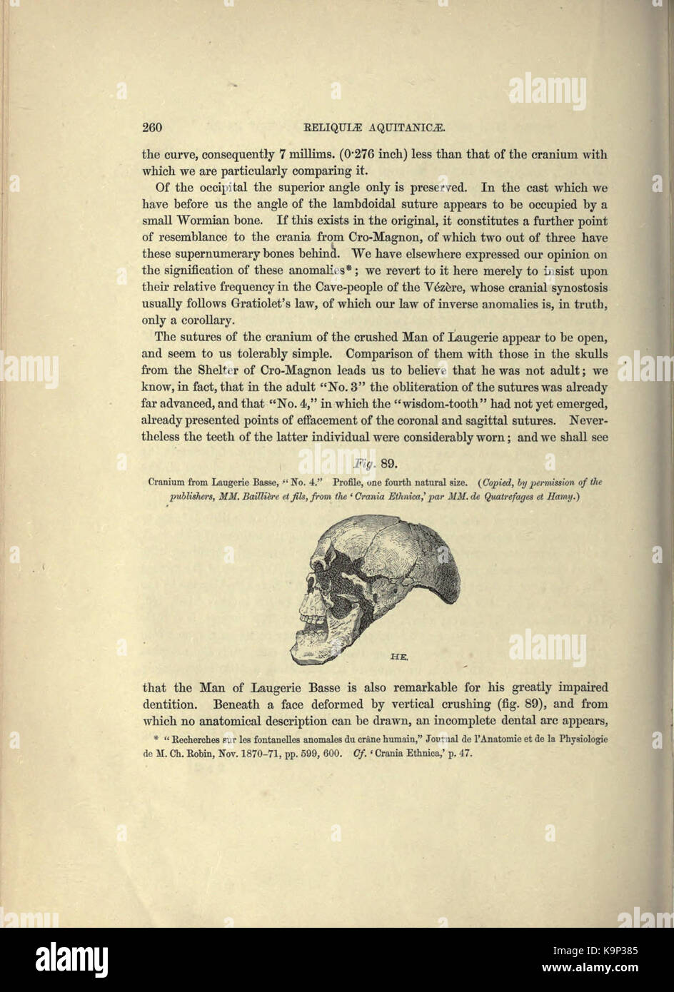 Reliquiae aquitanicae (pagina 260) BHL20495527 Foto Stock