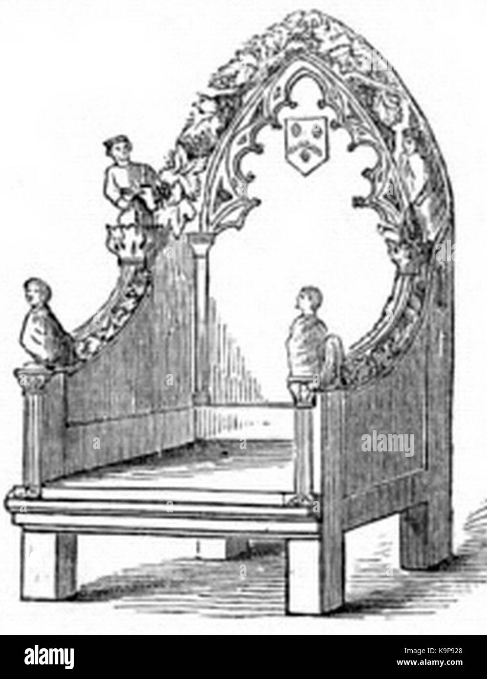 P477 Abati sedia. Tredicesimo secolo Foto Stock