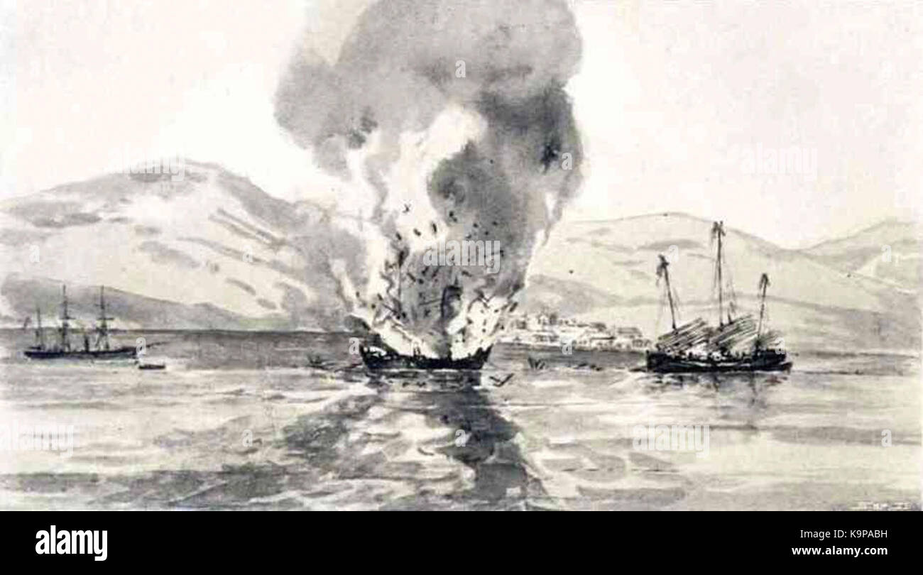 Giunche pirata nella baia di MIRS Foto Stock