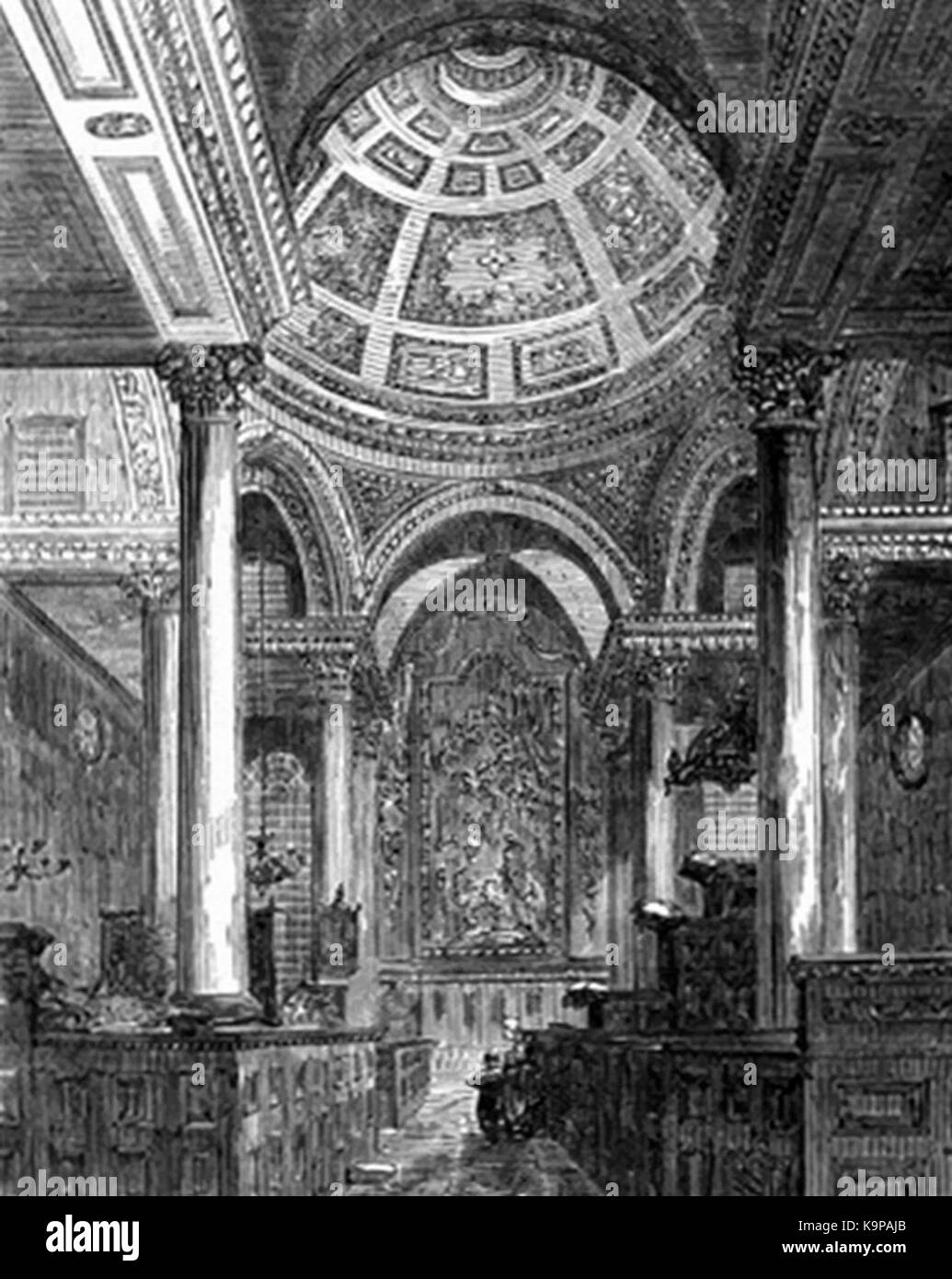 P606 di Santo Stefano, Walbrook, eretta da Sir Christopher Wren Foto Stock