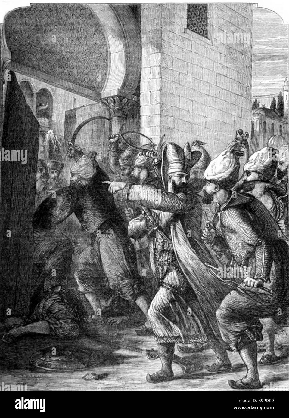 P313 ATTACCO A SERRAGLIO E PALAZZO DI COSTANTINOPOLI Foto Stock