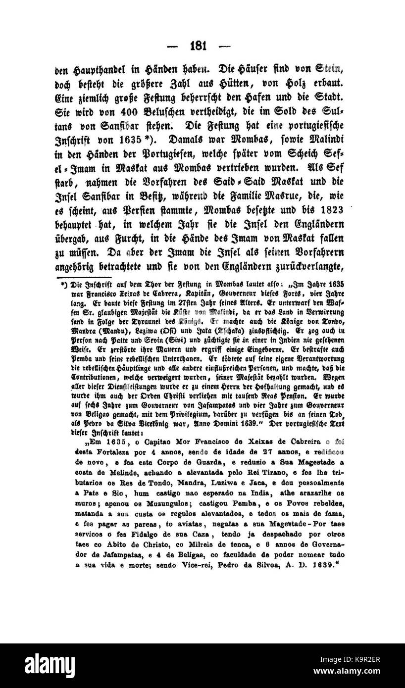 Reisen in Ostafrika (Krapf) 1 181 Foto Stock