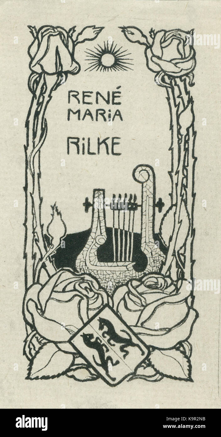 Rainer Maria Rilke Exlibris Foto Stock