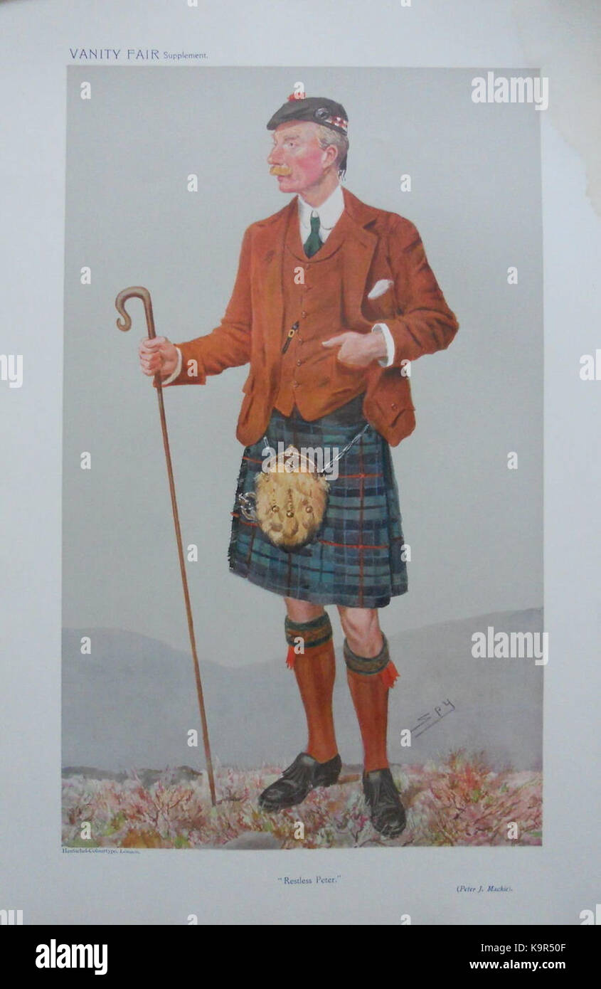 Peter Mackie, Vanity Fair caricatura, 8 Aprile 1908 Foto Stock