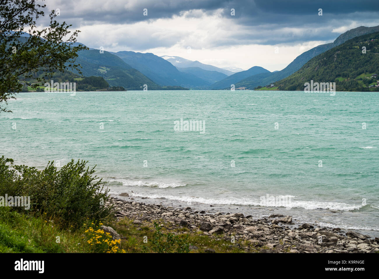 Lago vagavatnet, Norvegia, Scandinavia, Europa. Foto Stock