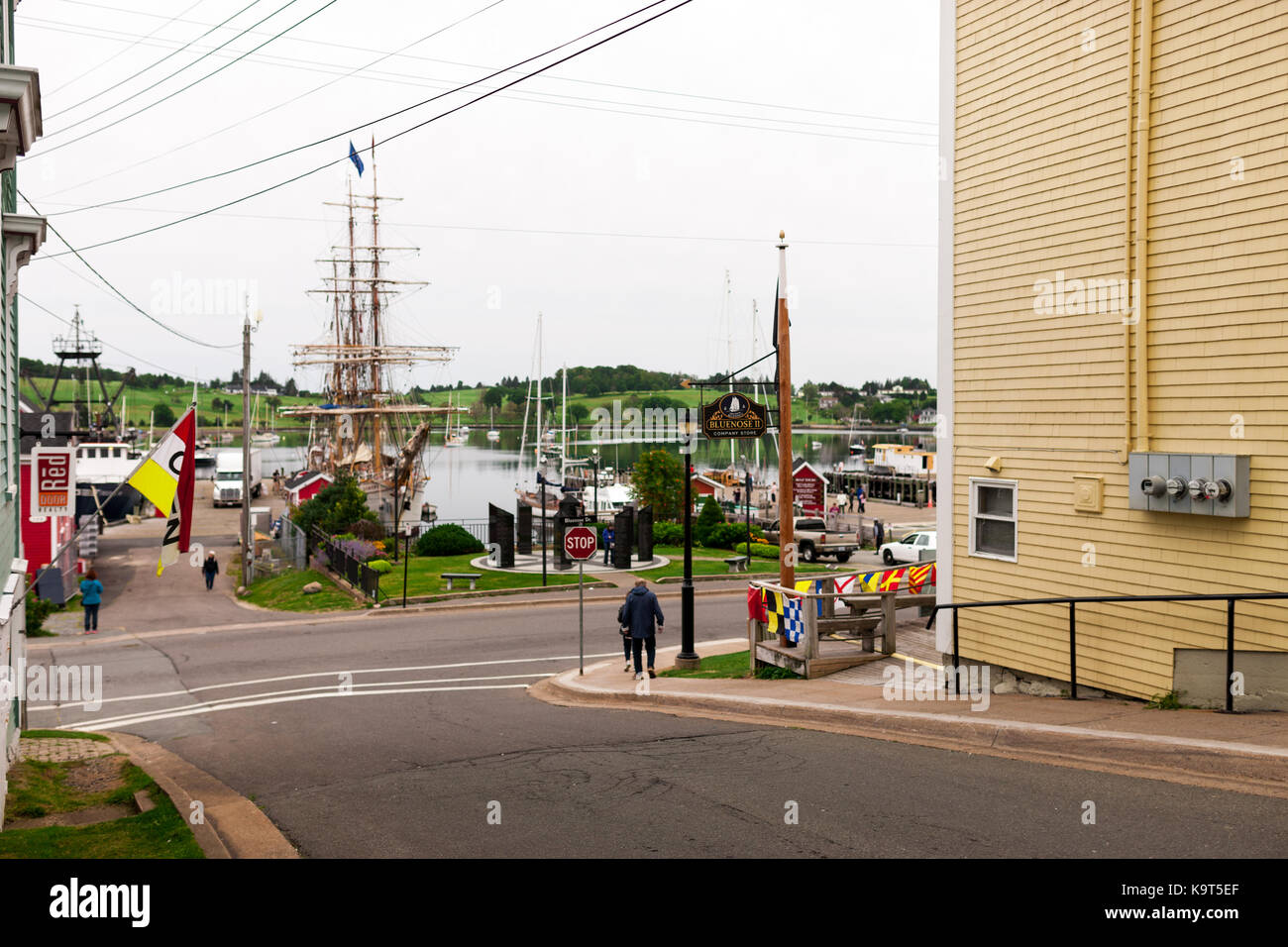Fondata nel 1753 lunenburg, Nova Scotia, Canada è designato come sito patrimonio mondiale dell'unesco come pure un sito storico nazionale del Canada. Foto Stock