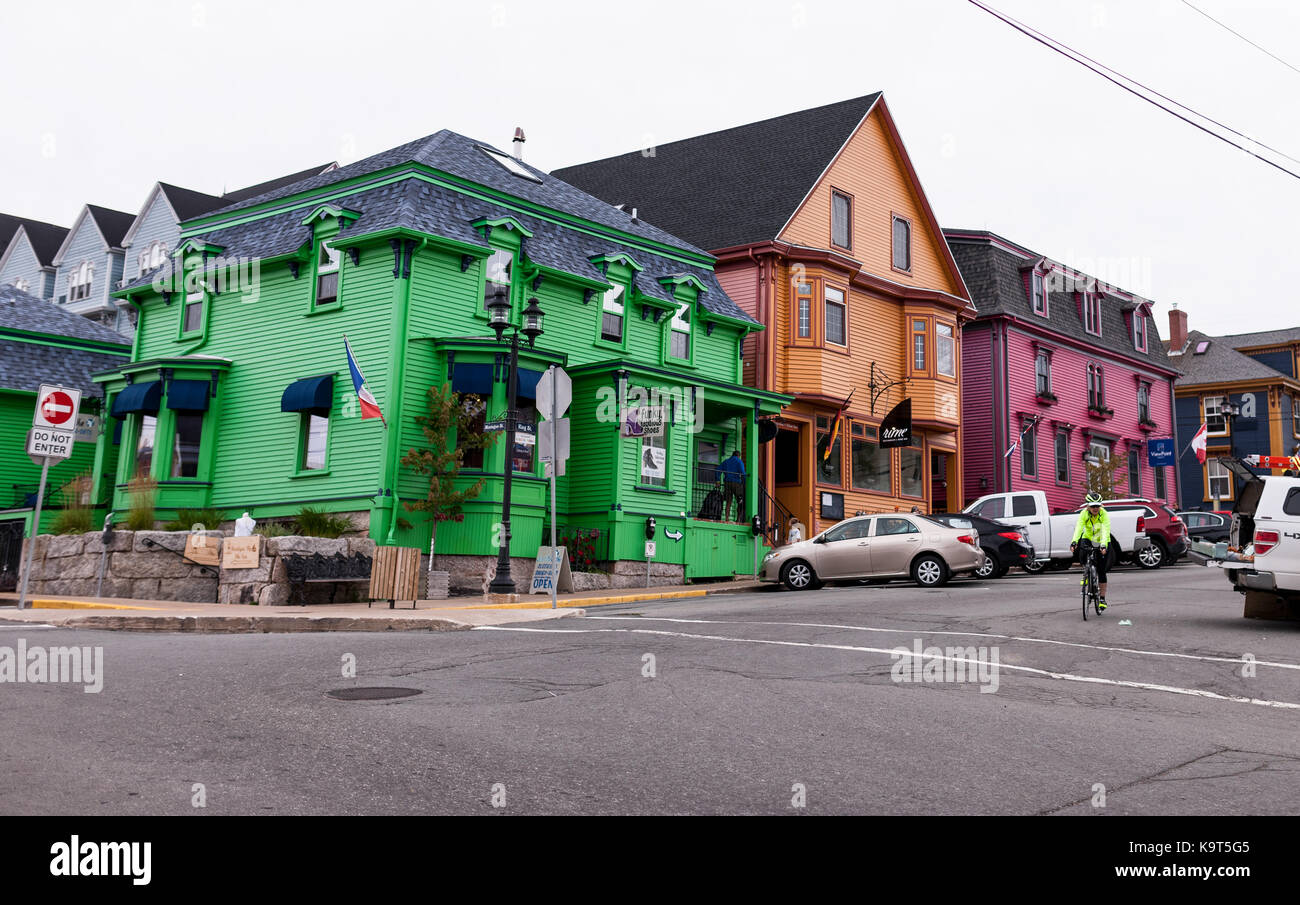 Fondata nel 1753 lunenburg, Nova Scotia, Canada è designato come sito patrimonio mondiale dell'unesco come pure un sito storico nazionale del Canada. Foto Stock