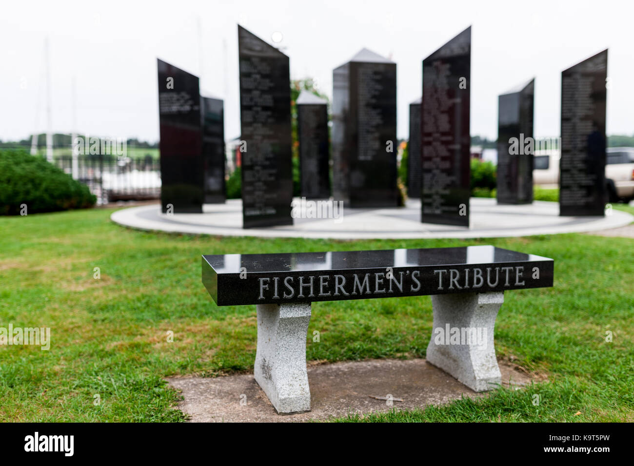 Svelato il agosto 25, 1996, il Fishermans omaggio è un memoriale per coloro che hanno perso in mare durante il lavoro per provvedere alle loro famiglie. Foto Stock