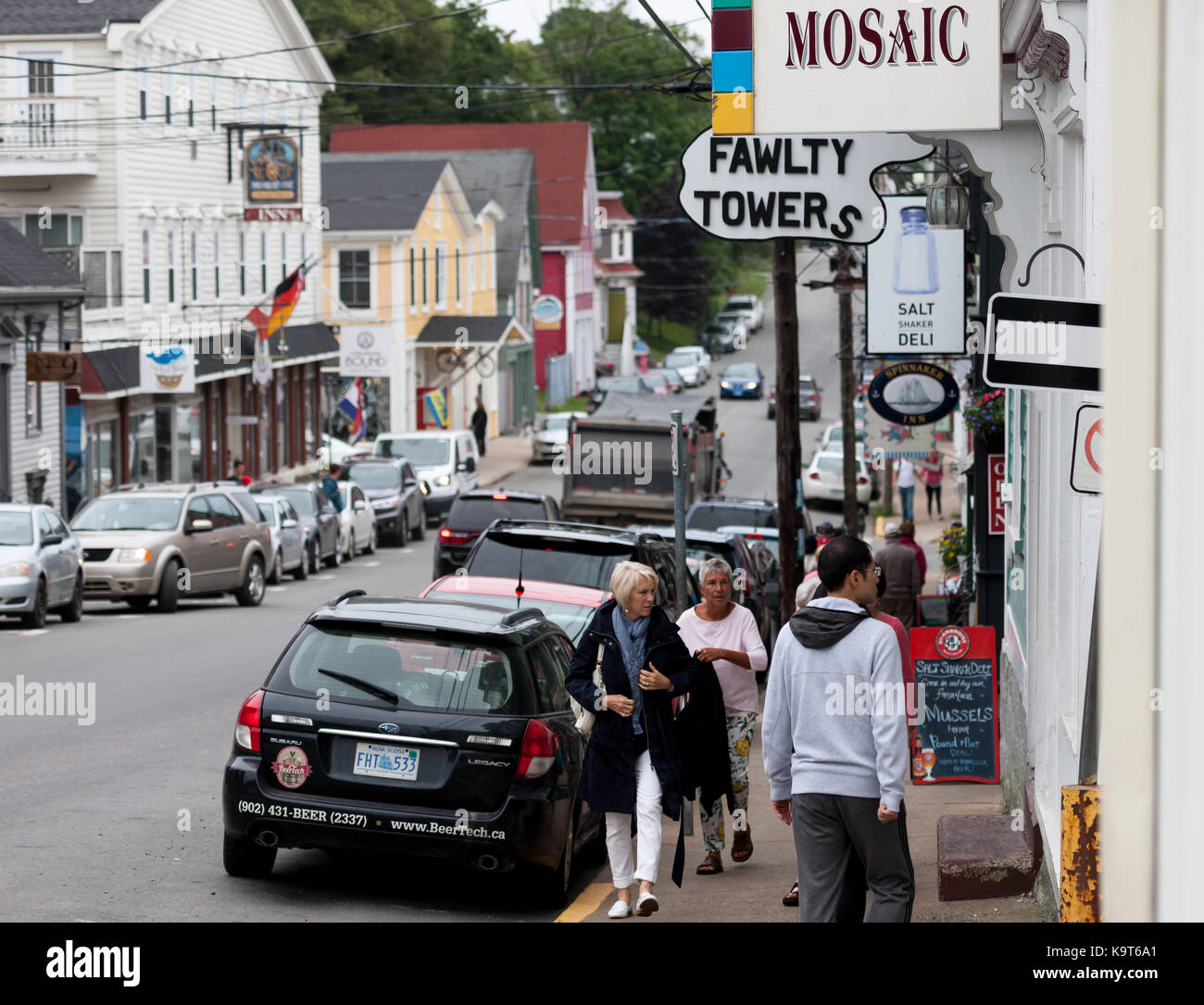 Fondata nel 1753 lunenburg, Nova Scotia, Canada è designato come sito patrimonio mondiale dell'unesco come pure un sito storico nazionale del Canada. Foto Stock