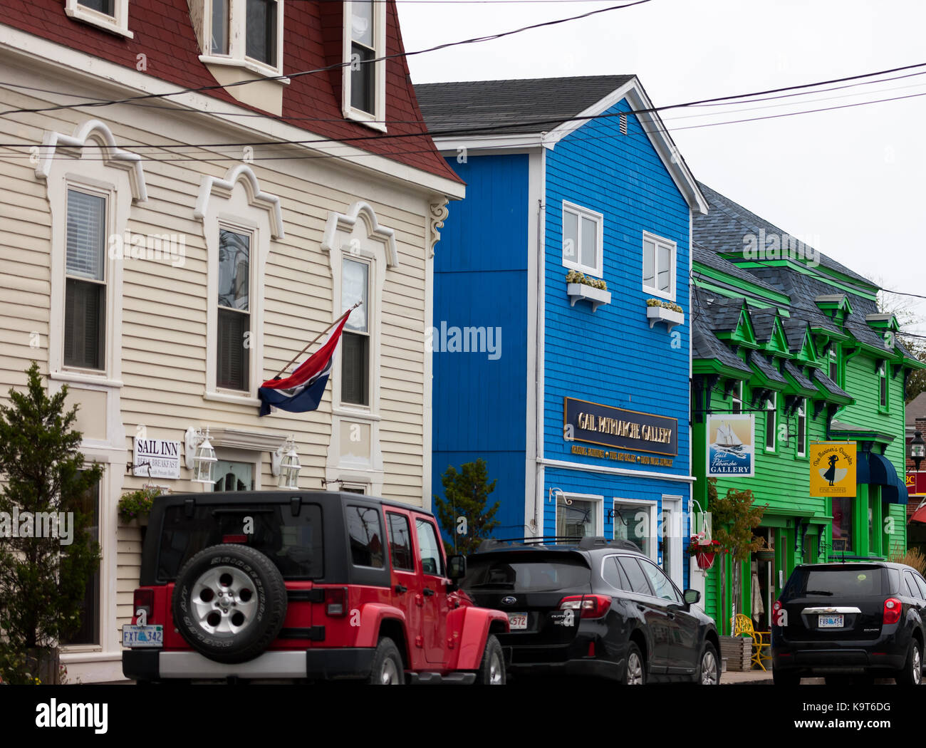 Fondata nel 1753 lunenburg, Nova Scotia, Canada è designato come sito patrimonio mondiale dell'unesco come pure un sito storico nazionale del Canada. Foto Stock