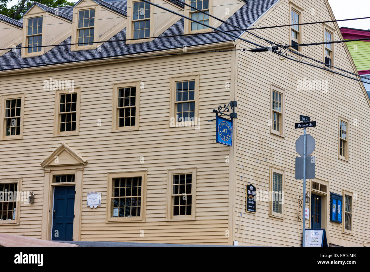 Fondata nel 1753 lunenburg, Nova Scotia, Canada è designato come sito patrimonio mondiale dell'unesco come pure un sito storico nazionale del Canada. Foto Stock