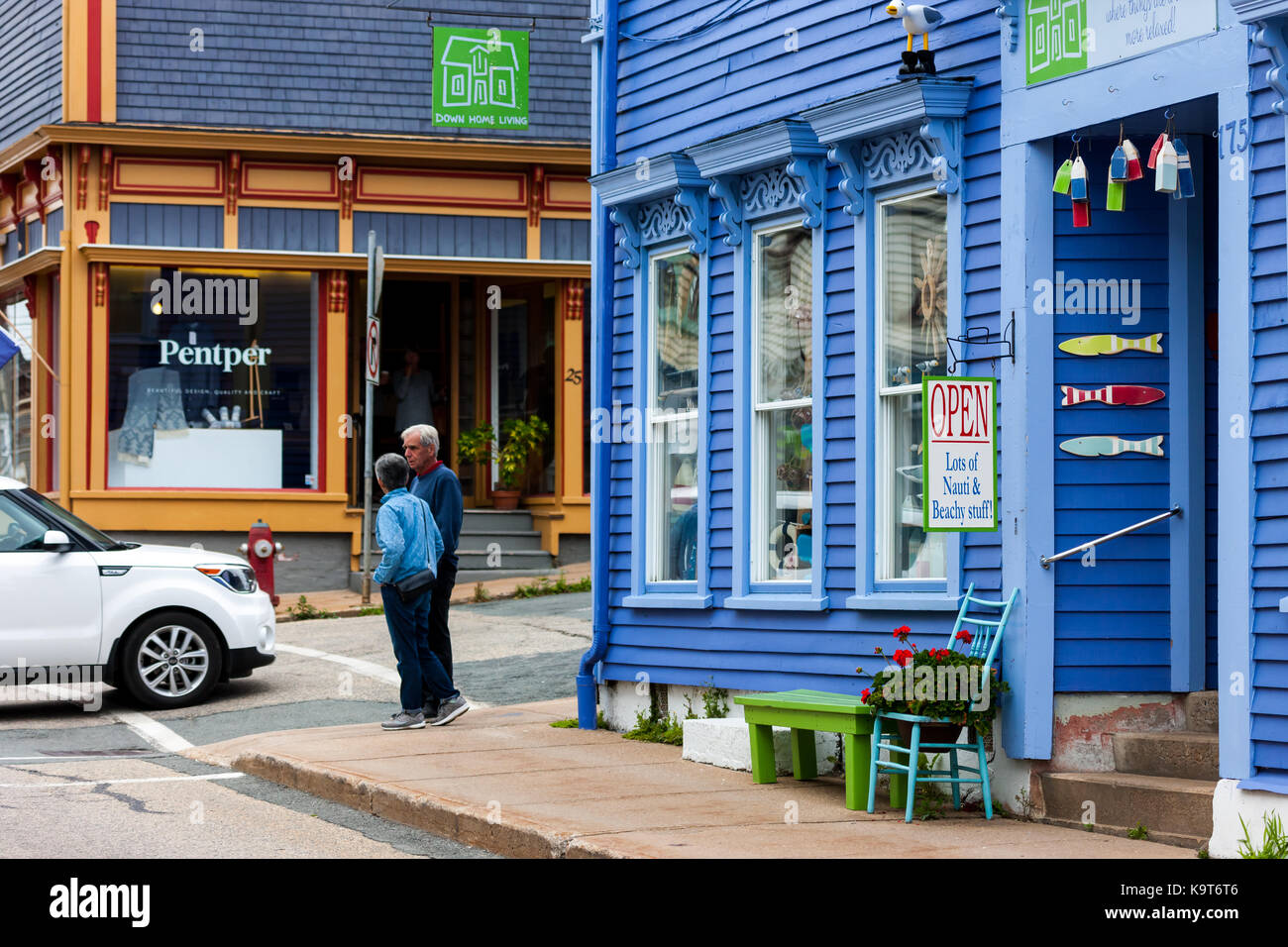 Fondata nel 1753 lunenburg, Nova Scotia, Canada è designato come sito patrimonio mondiale dell'unesco come pure un sito storico nazionale del Canada. Foto Stock