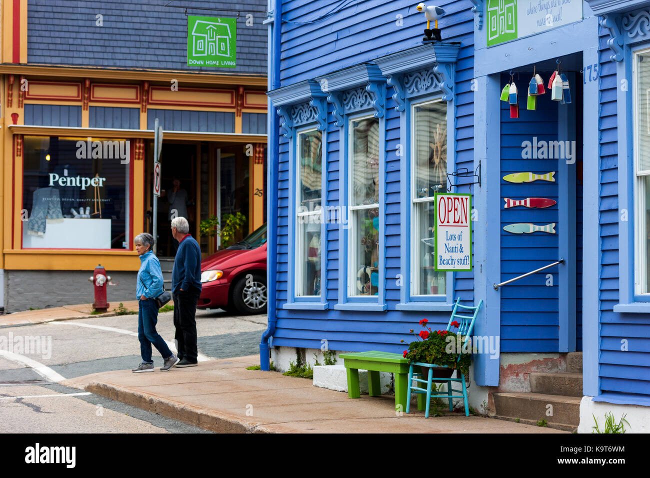 Fondata nel 1753 lunenburg, Nova Scotia, Canada è designato come sito patrimonio mondiale dell'unesco come pure un sito storico nazionale del Canada. Foto Stock