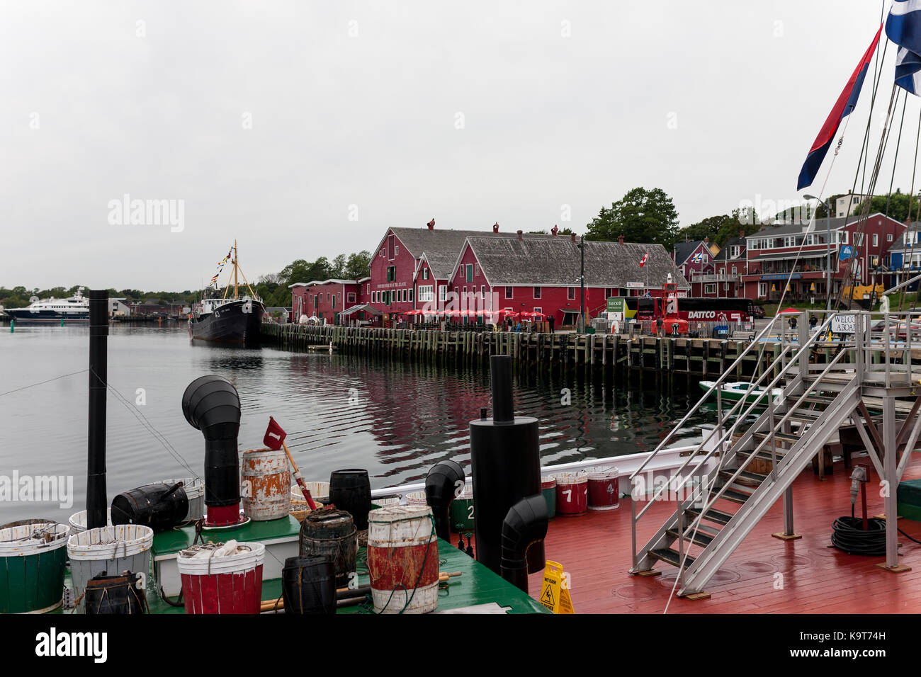 Fondata nel 1753 lunenburg, Nova Scotia, Canada è designato come sito patrimonio mondiale dell'UNESCO, il sito storico nazionale del Canada. Foto Stock