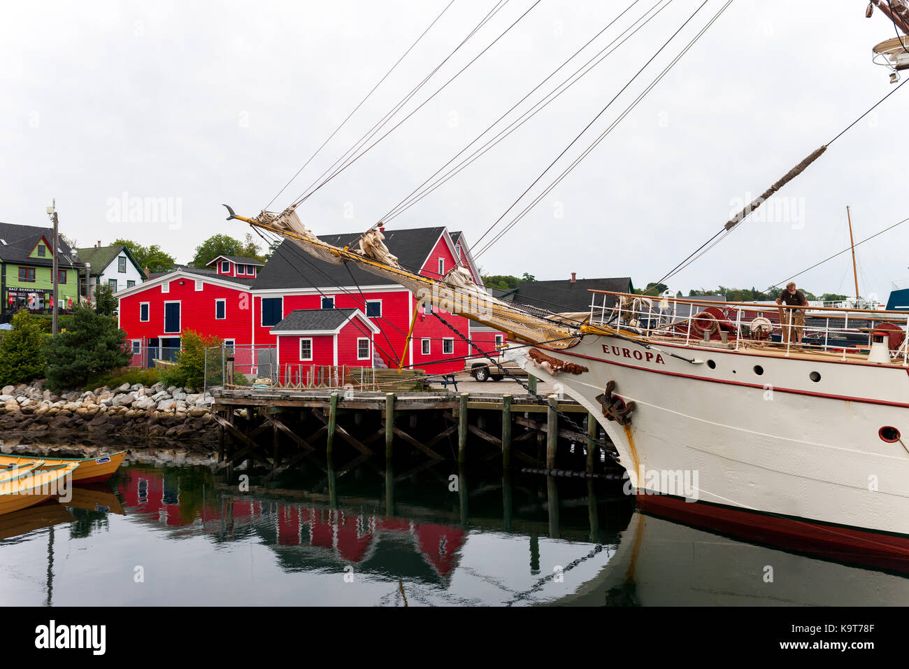 Fondata nel 1753 lunenburg, Nova Scotia, Canada è designato come sito patrimonio mondiale dell'UNESCO, il sito storico nazionale del Canada. Foto Stock