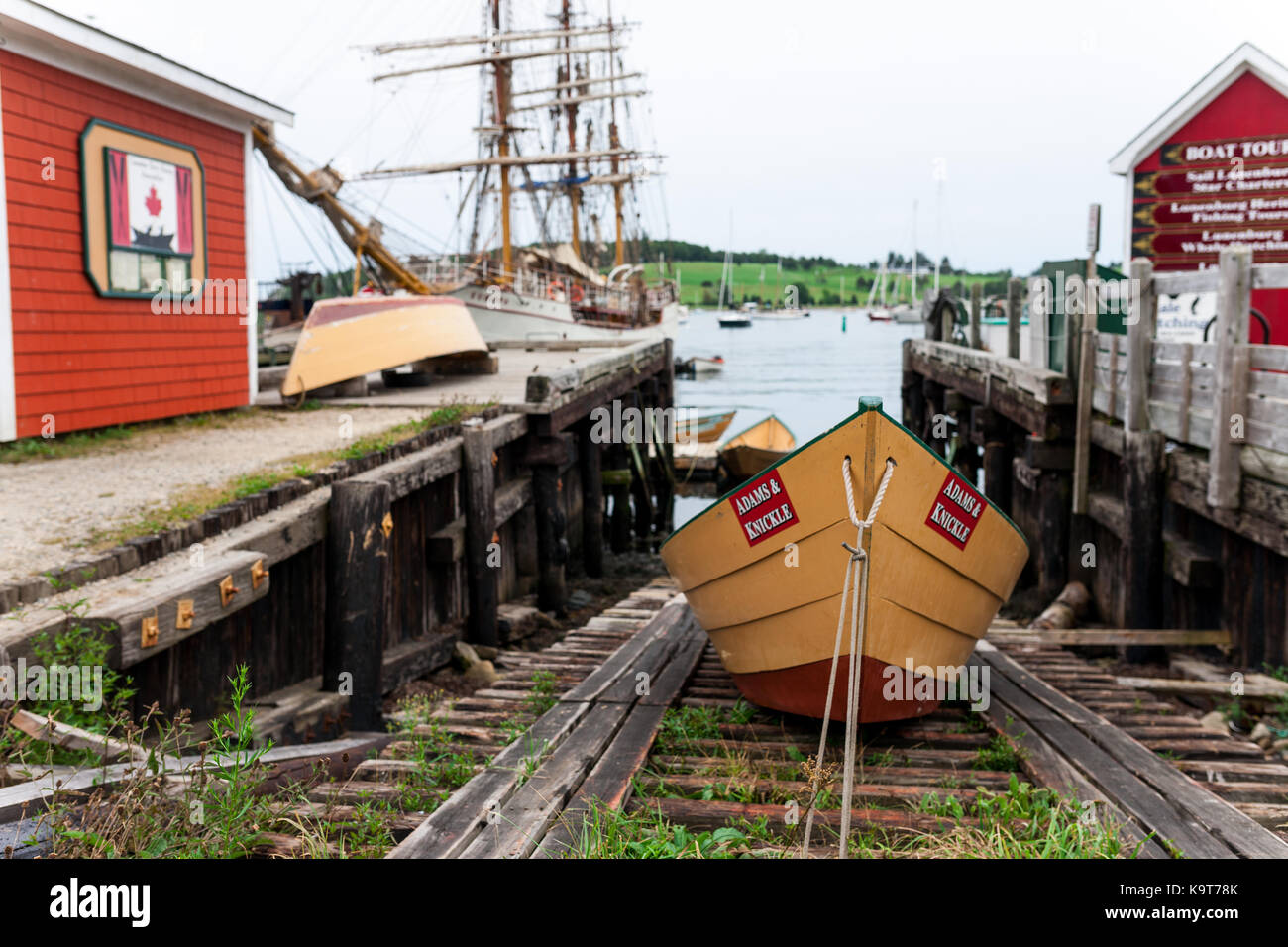 Fondata nel 1753 lunenburg, Nova Scotia, Canada è designato come sito patrimonio mondiale dell'UNESCO, il sito storico nazionale del Canada. Foto Stock