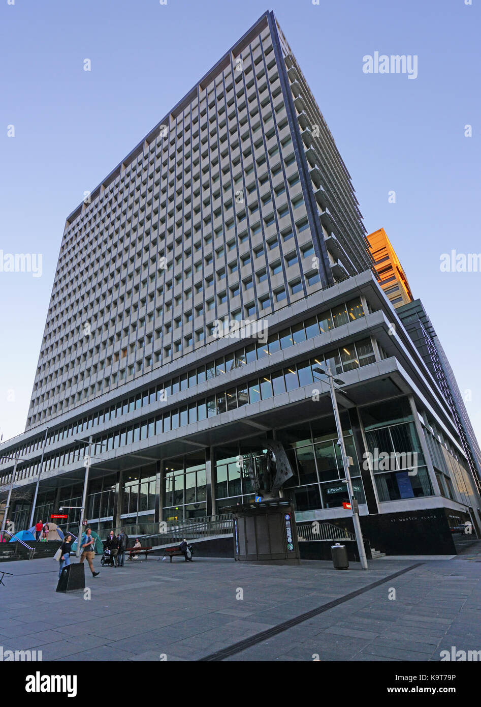 Il quartier generale della Reserve Bank of Australia (RBA) situato su martin posto nel quartiere affaristico centrale di Sydney Foto Stock