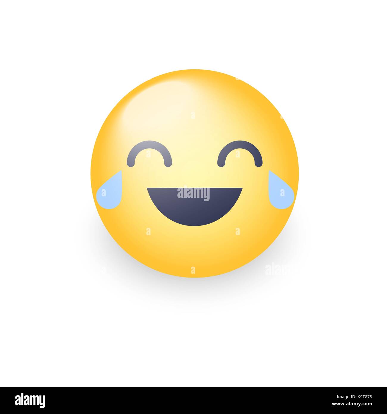 Ridendo smiley con lacrime di gioia. happy cartoon emoticon. gli Emoji ...