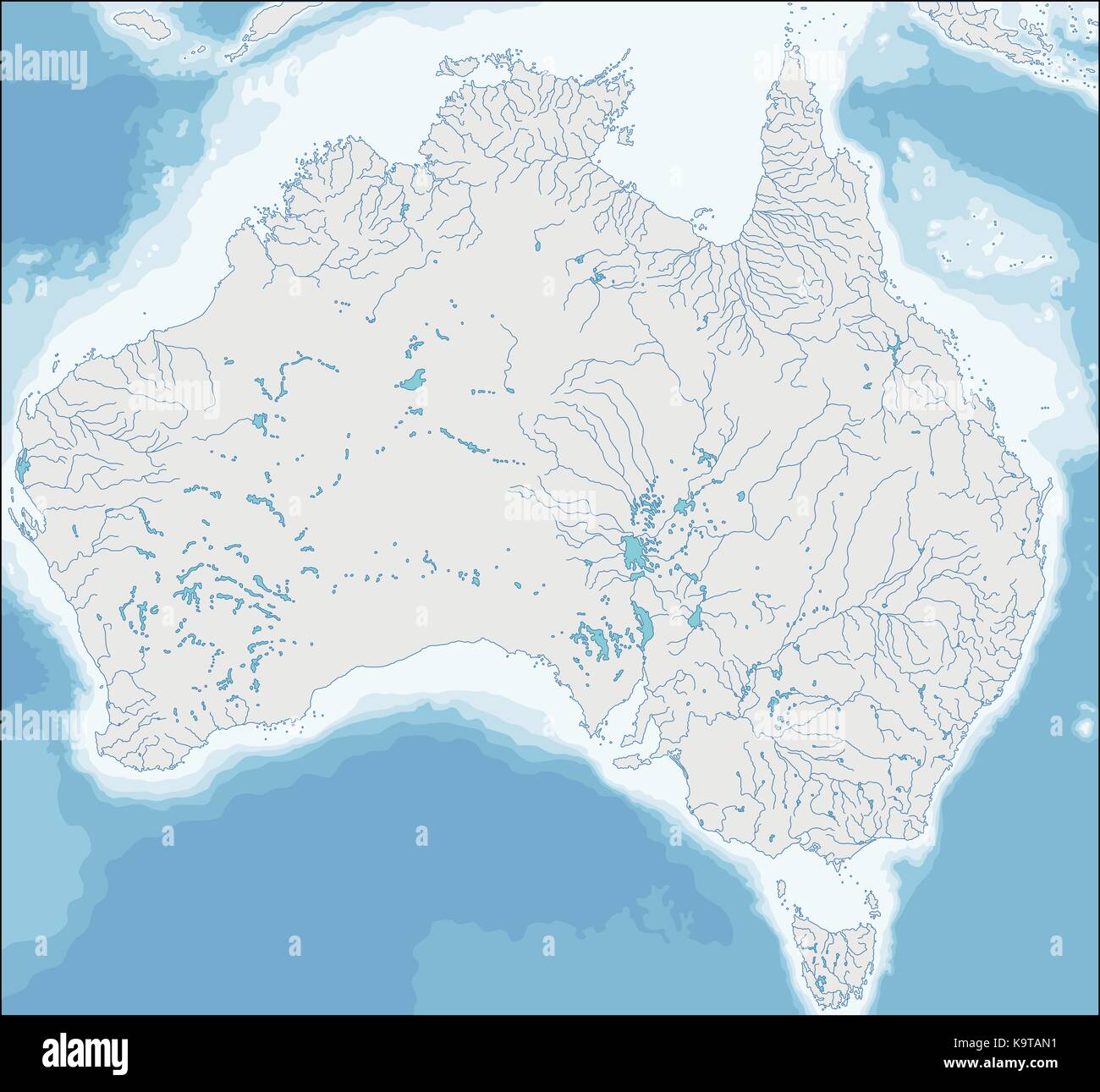 Mappa di australia Illustrazione Vettoriale
