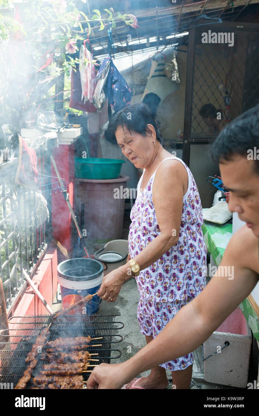 Cucina: A casa in asia, giorno all'aperto Foto Stock