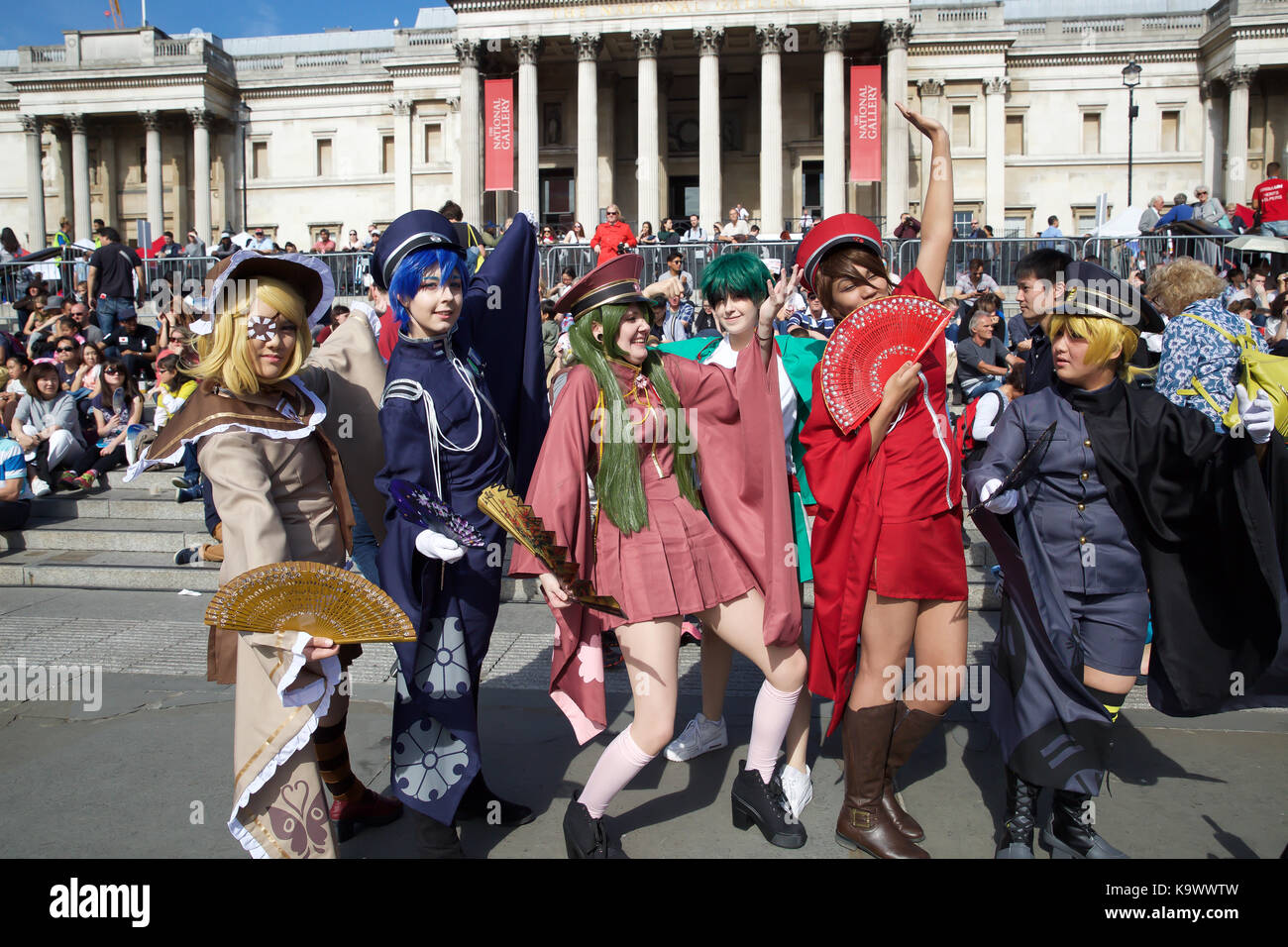 Trafalgar Square, Regno Unito. 24Sep, 2017. Giappone Matsuri 2017 ha avuto luogo a Trafalgar Square a Londra. Un festival di cultura giapponese con cibo, musica, danza, arti marziali e molto di più. Il festival è ora nel suo nono anno. Credito: Keith Larby/Alamy Live News Foto Stock