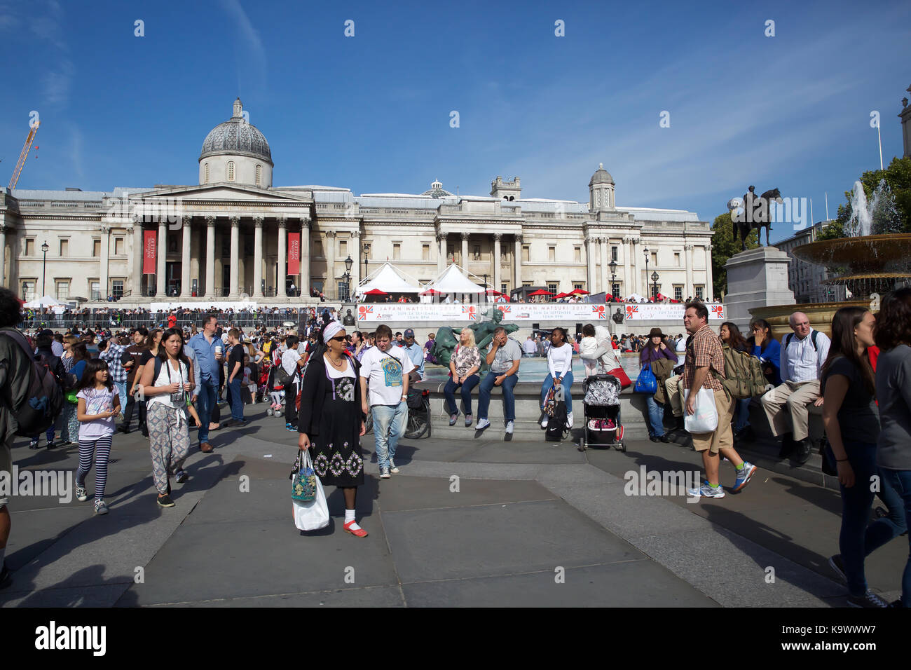 Trafalgar Square, Regno Unito. 24Sep, 2017. Giappone Matsuri 2017 ha avuto luogo a Trafalgar Square a Londra. Un festival di cultura giapponese con cibo, musica, danza, arti marziali e molto di più. Il festival è ora nel suo nono anno. Credito: Keith Larby/Alamy Live News Foto Stock