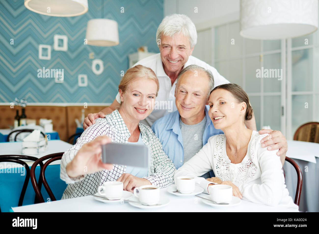 Selfie per buoni ricordi Foto Stock