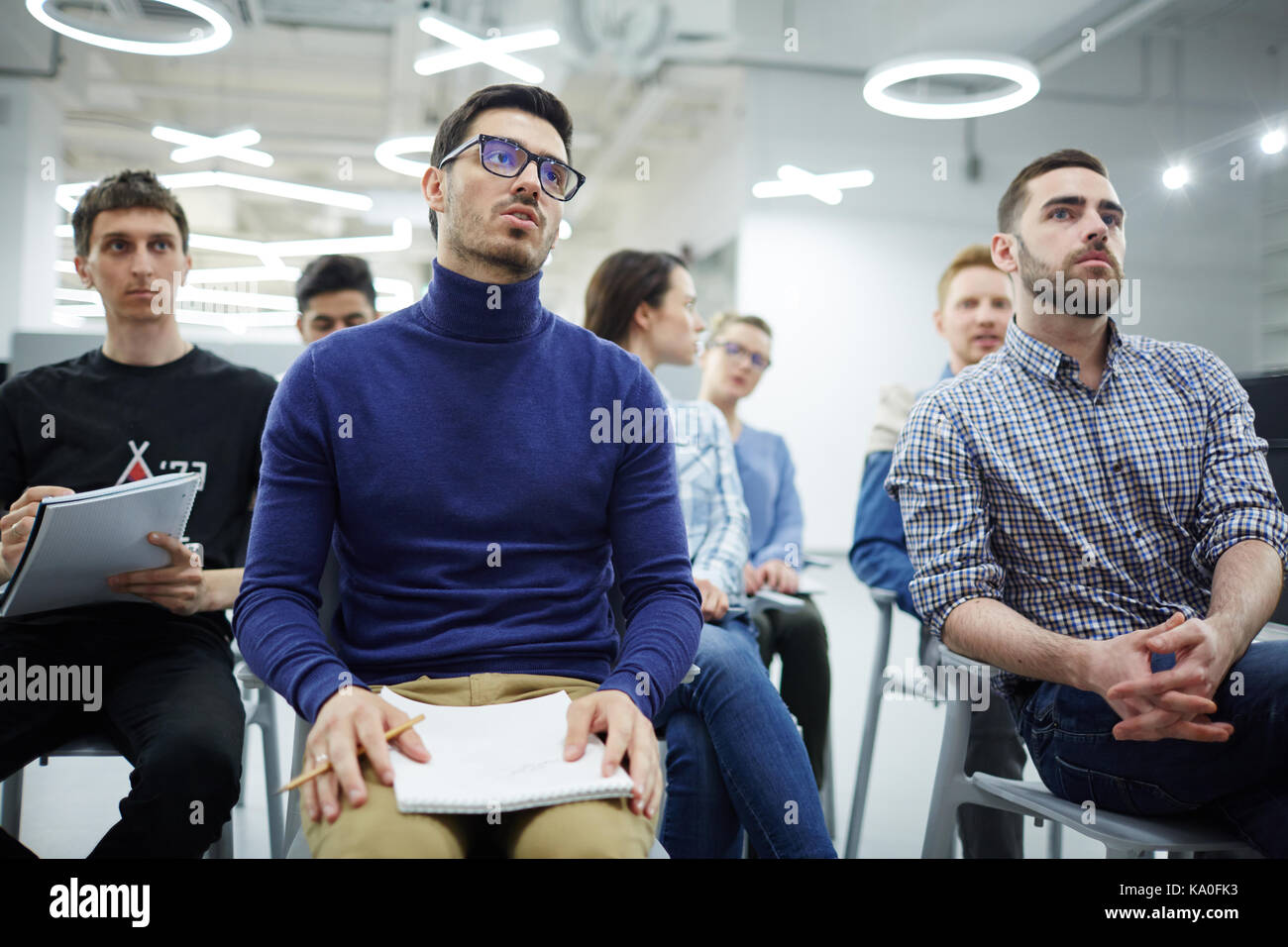 Gli studenti al seminario Foto Stock