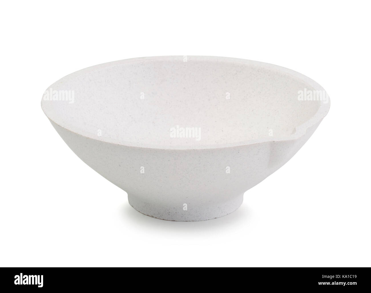 Crogiolo ceramico per jewelery isolato su bianco Foto Stock