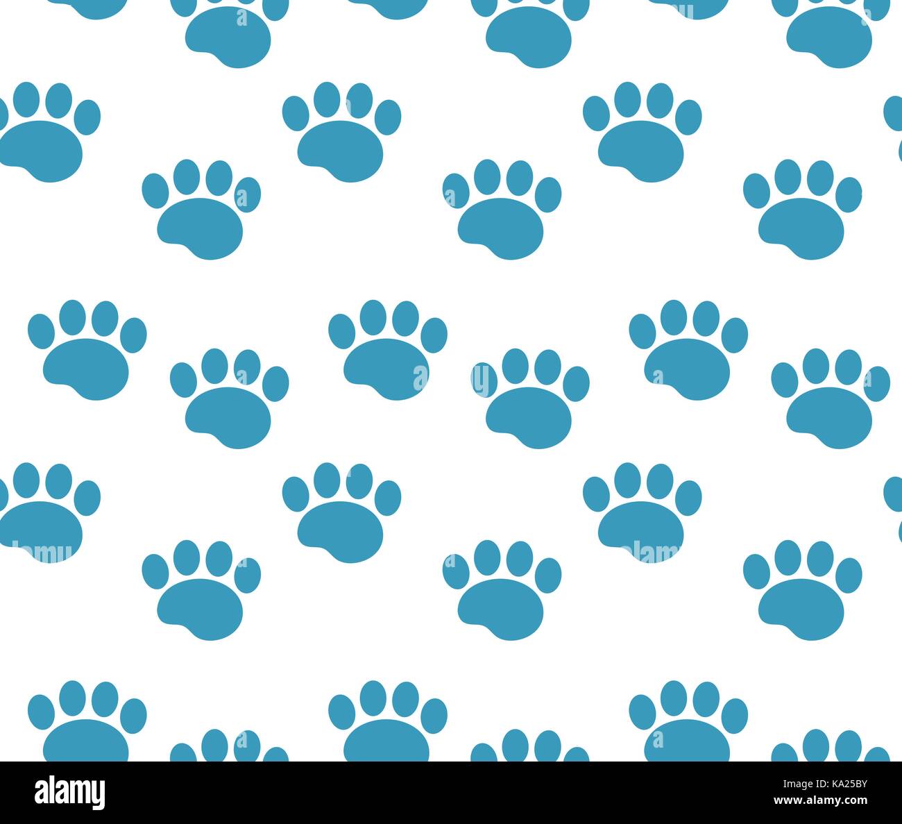Le tracce degli animali seamless pattern. cane zampe tracce ripetendo la texture di sfondo infinito. illustrazione vettoriale. Illustrazione Vettoriale