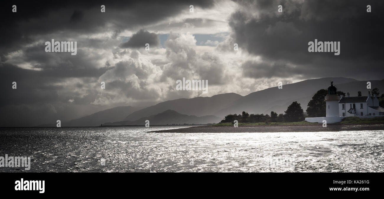 Punto di corran sul loch linnhe preso dal traghetto. Foto Stock