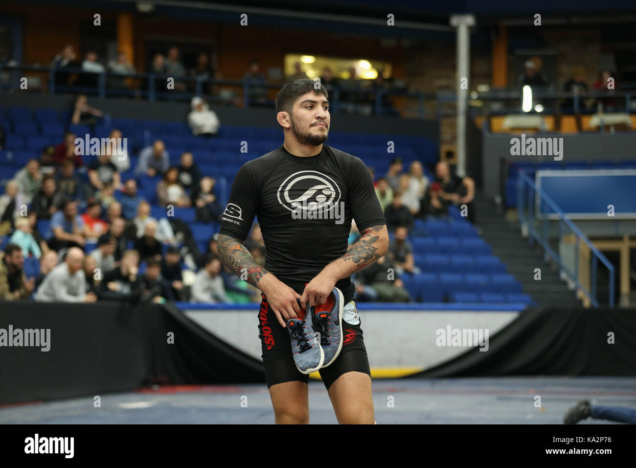 Espoo, Finlandia, 24 settembre, 2017. Top grapplers provenienti da tutto il mondo si scontrano al prestigioso mondi ADCC 2017 torneo. Credito: Jarno Juutinen / Alamy Live News. Foto Stock