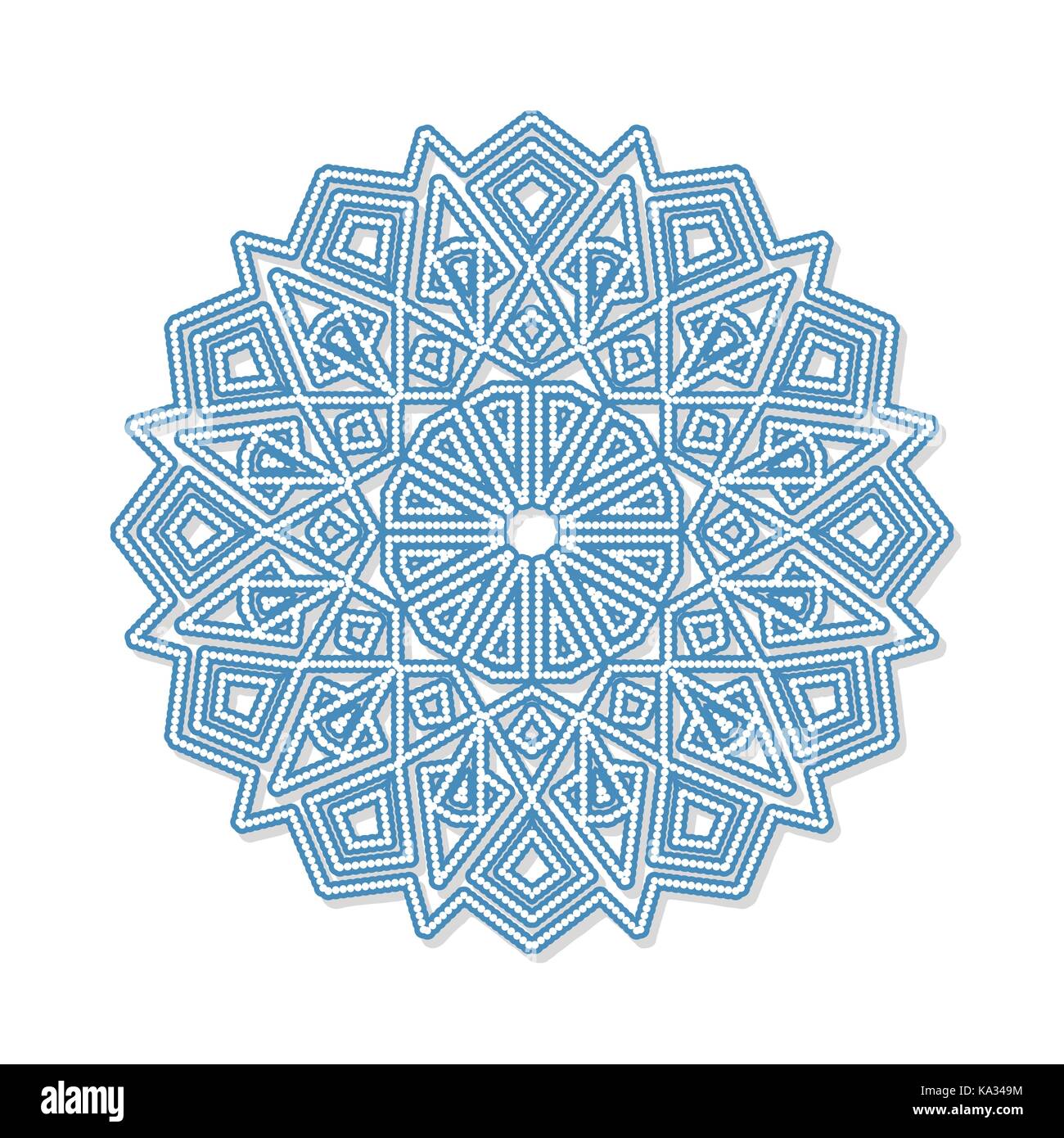 Mandala. decorativi ornamento rotondo. anti-stress pattern di terapia. Illustrazione Vettoriale