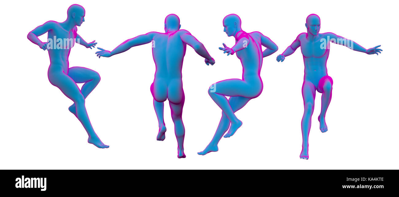 3D rendering illustrazione dell'anatomia umana Foto Stock