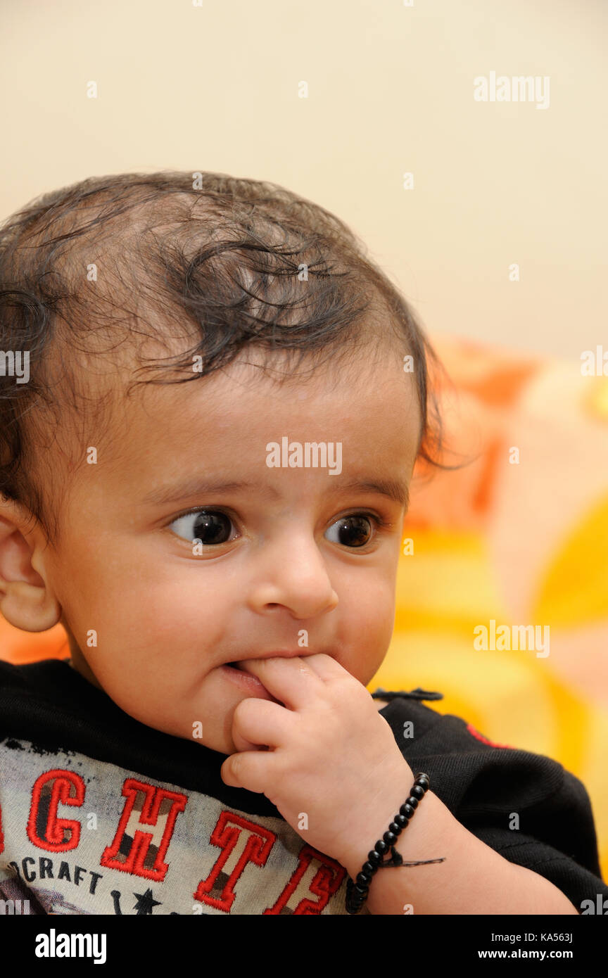 Dieci mesi baby bambino , India, Asia signor#364 Foto Stock