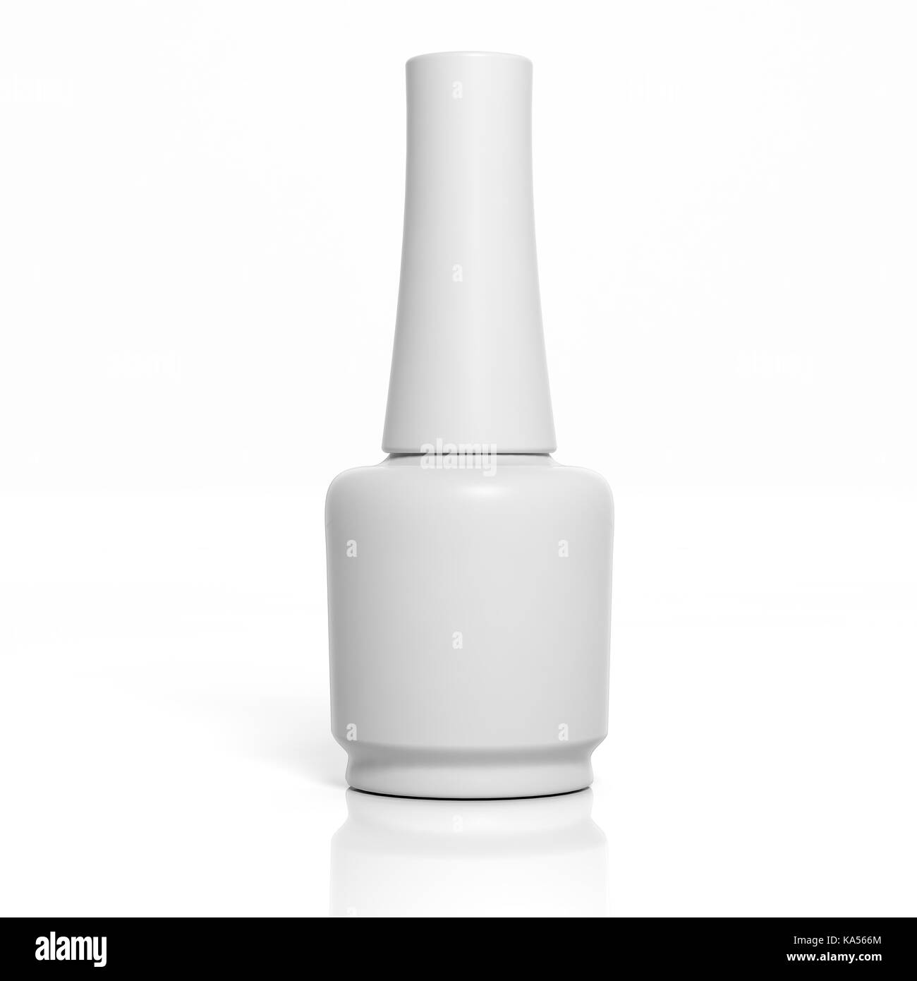 3d vuoti Nail Polish bottiglia mockup isolato su bianco Foto Stock
