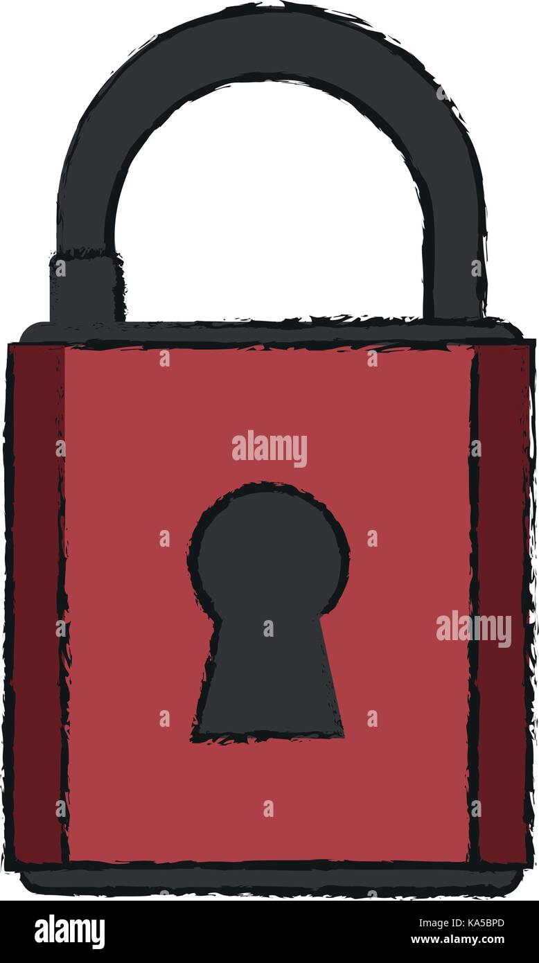 Cartoon lucchetto di sicurezza Illustrazione Vettoriale