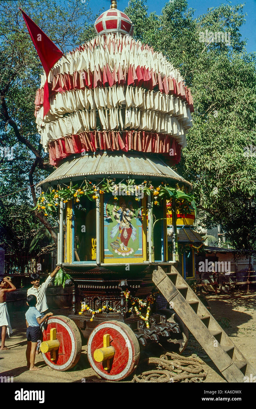 Decorazione rath per ram navami, Mumbai, Maharashtra, India, Asia Foto Stock