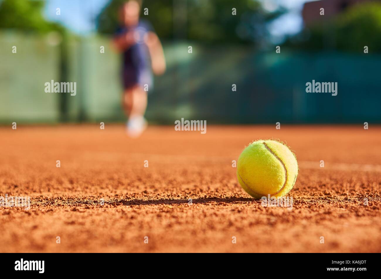 gioco di tennis Foto Stock