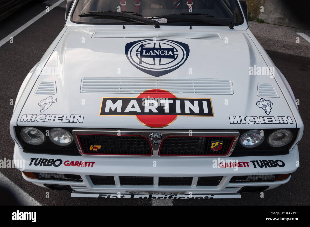 Lancia Delta martini racing replica a Pesaro Italia Foto Stock