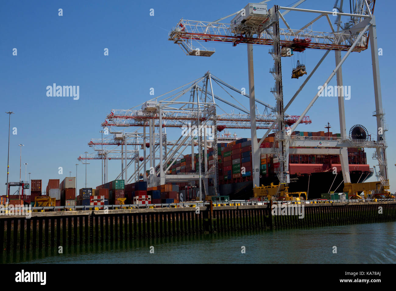 Southampton container terminal, Inghilterra Foto Stock