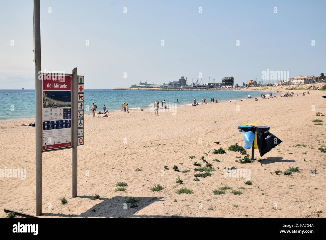 La Catalogna, Spagna sep 2017. platja del miracolo, tarragona costa dorada Foto Stock