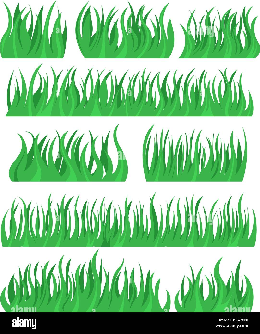 Set di erba spazzola Illustrazione Vettoriale