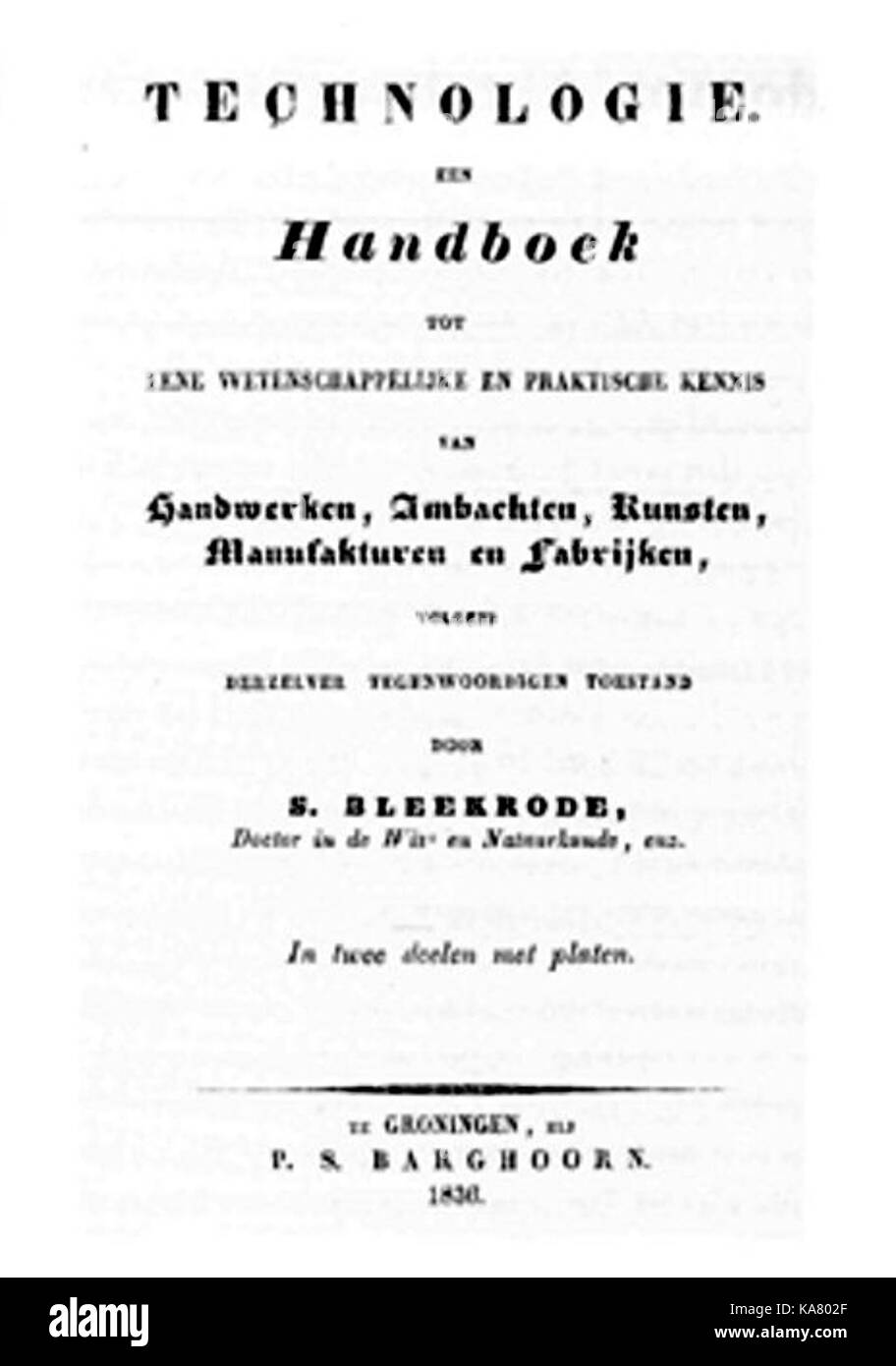 Technologie, een handboek..., 1836 Foto Stock