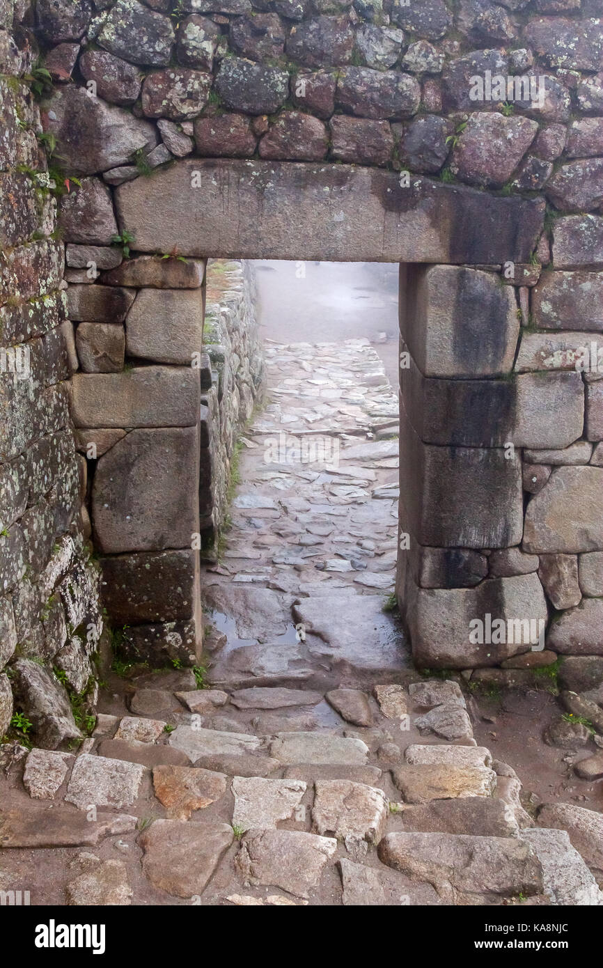 Machu Picchu, "La Città perduta degli Incas", Perù. Foto Stock