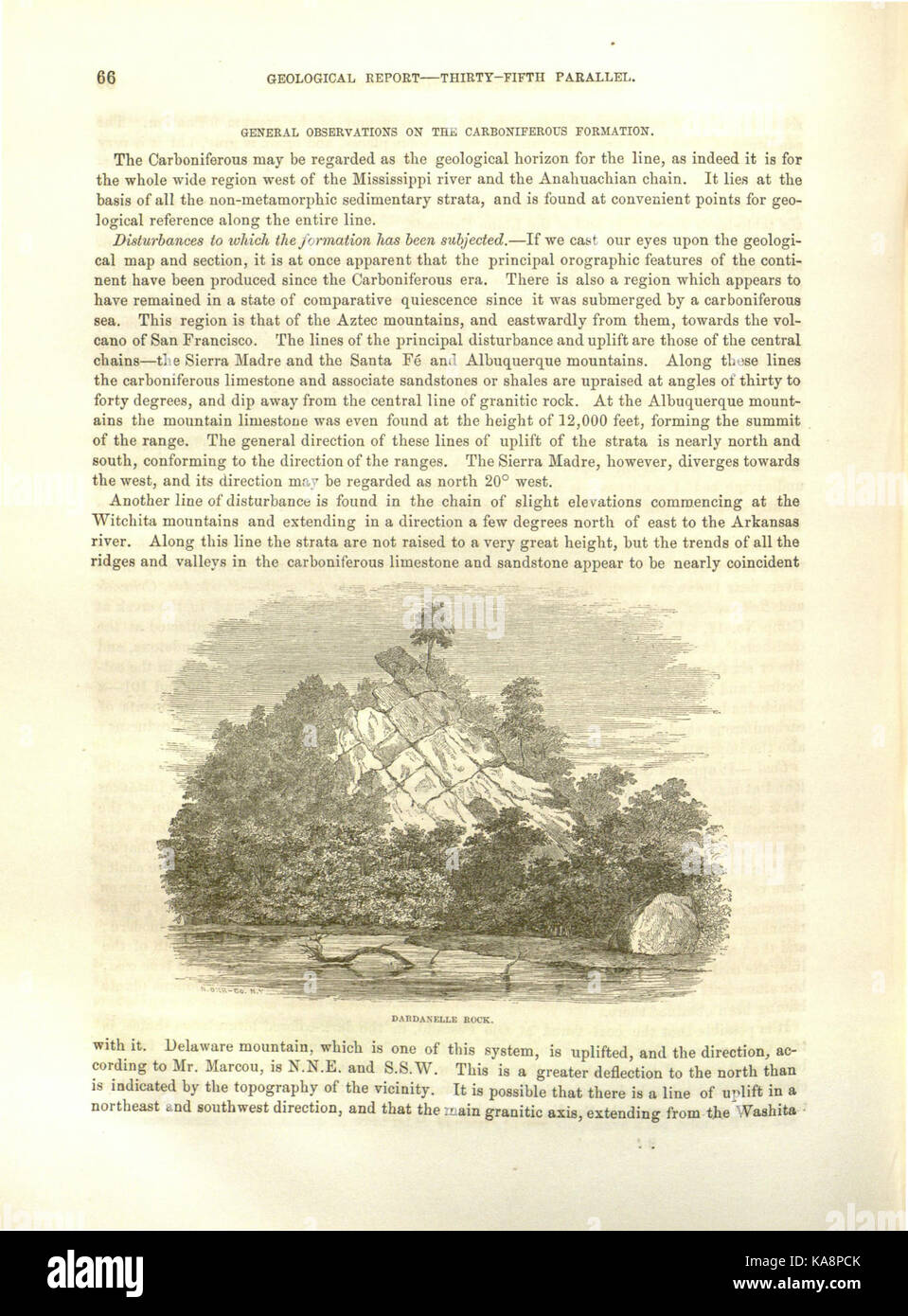 Questa immagine è tratta da pagina 66 della serie "Reports of Explorations and Surveys". Documenta le scoperte e le esplorazioni condotte nel corso del XIX secolo, contribuendo alla conoscenza della geografia e della topografia americana. Foto Stock