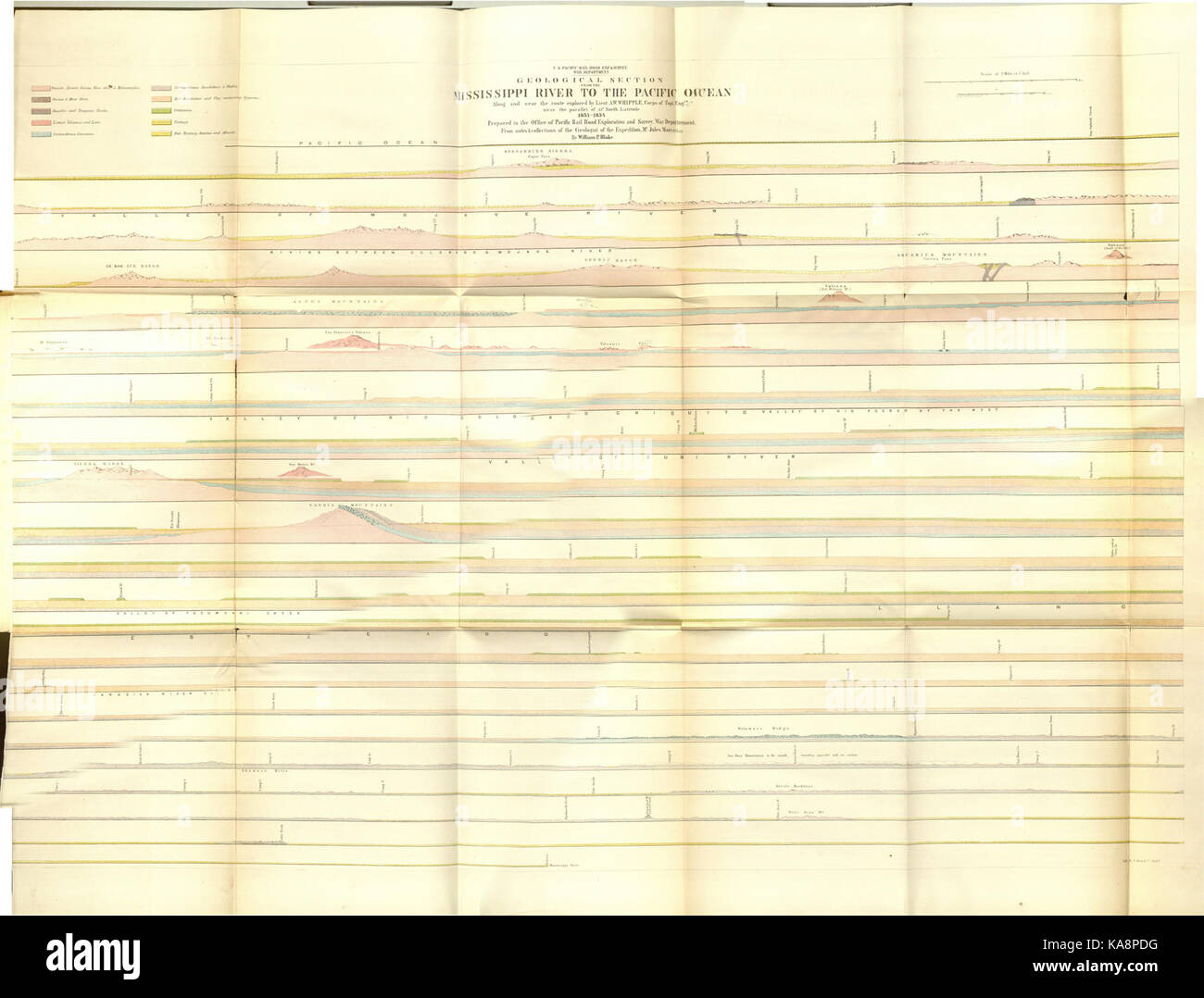 Questo titolo si riferisce a rapporti dettagliati di varie esplorazioni e indagini condotte in una particolare regione, documentando i risultati scientifici, la geografia e altre osservazioni notevoli dal campo. Foto Stock